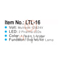 100% Waterproof 24V LED Truck Side Marker Outline Lamps